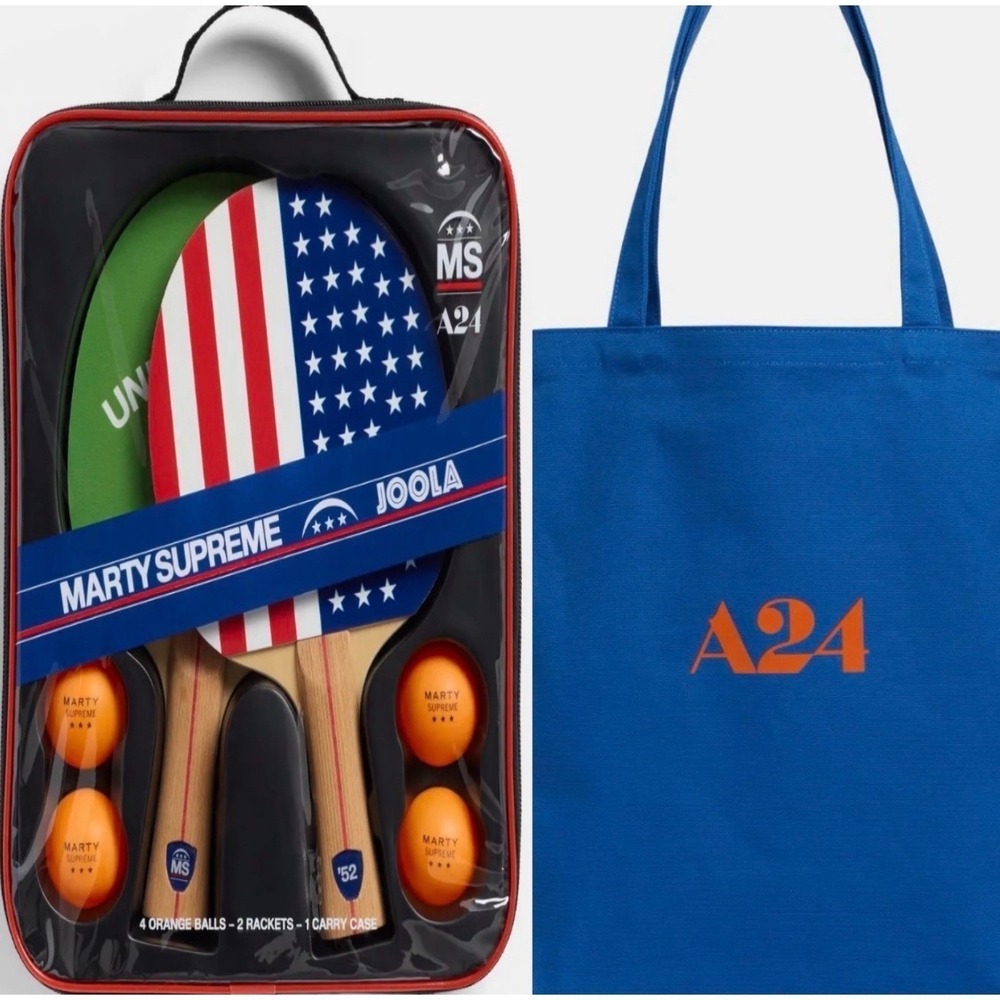 Marty Supreme x JOOLA Table Tennis Kit & Blue Logo Tote Bag CONFIRMED ORDER